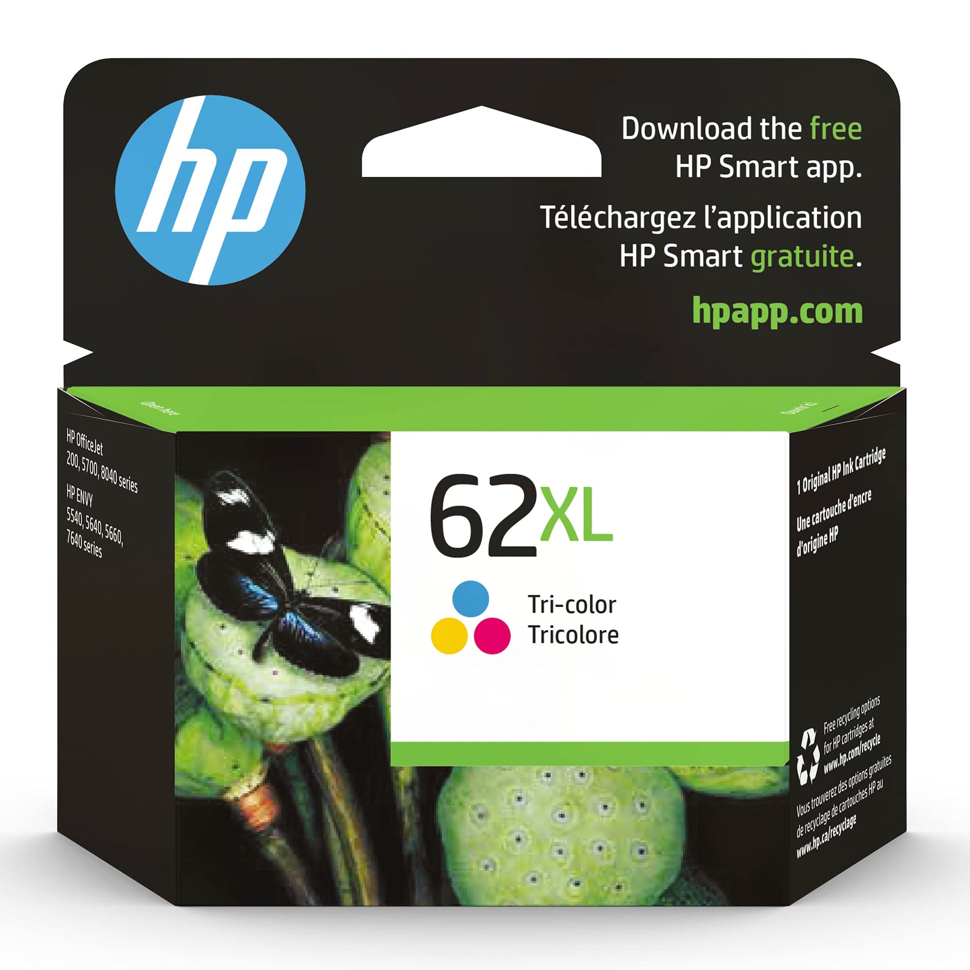 HP 62XL High-Yield Tri-Color Ink Cartridge C2P07AN