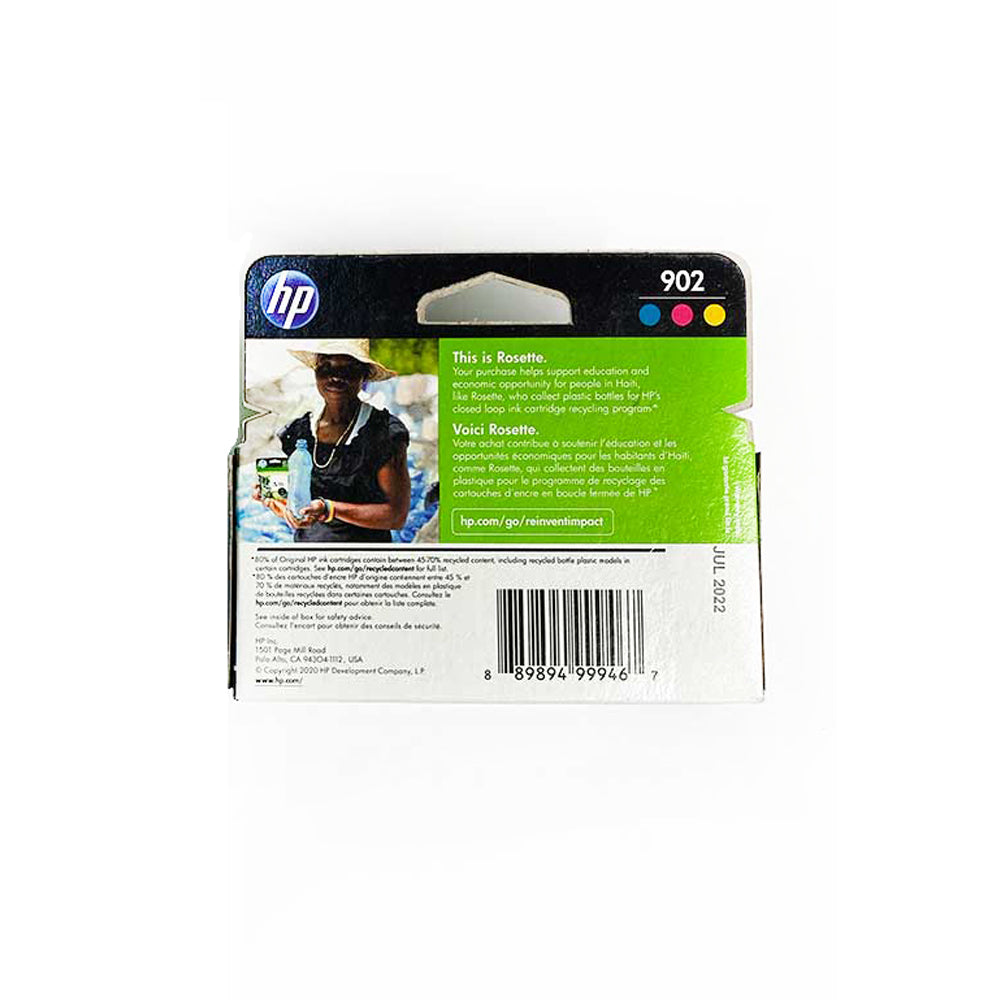 HP 902 Cyan Magenta Yellow Ink Cartridges 3-pack T0A38AN