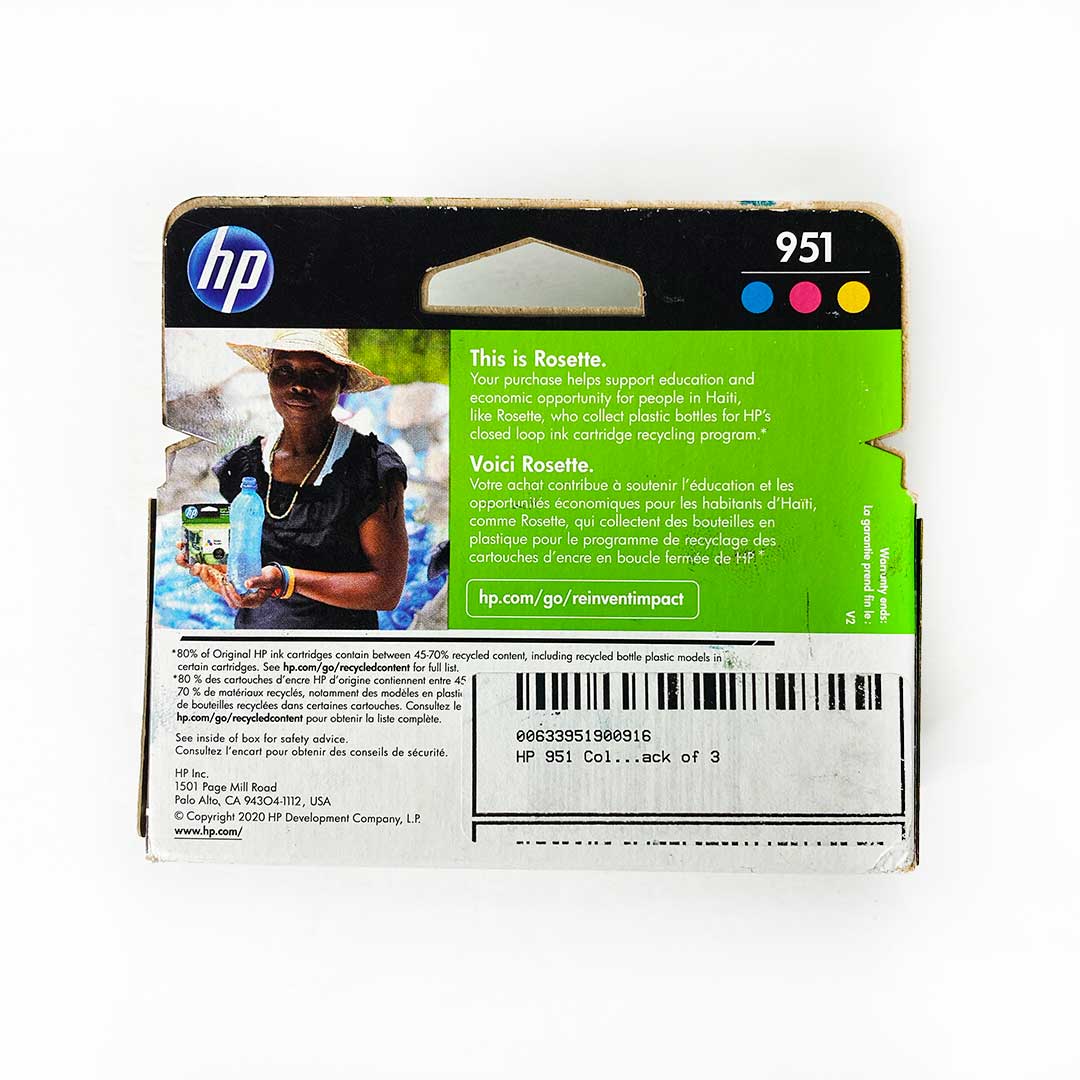 HP 951 Cyan Magenta Yellow Ink Cartridges 3 pack