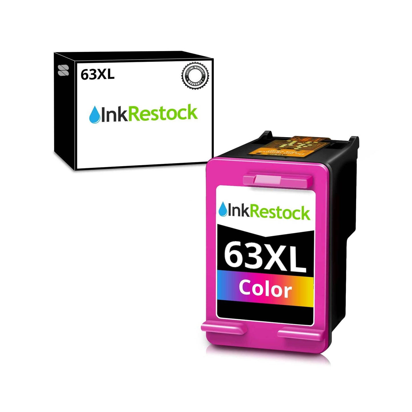 Remanufactured HP 63XL (F6U63AN) High Yield Color Ink Cartridge