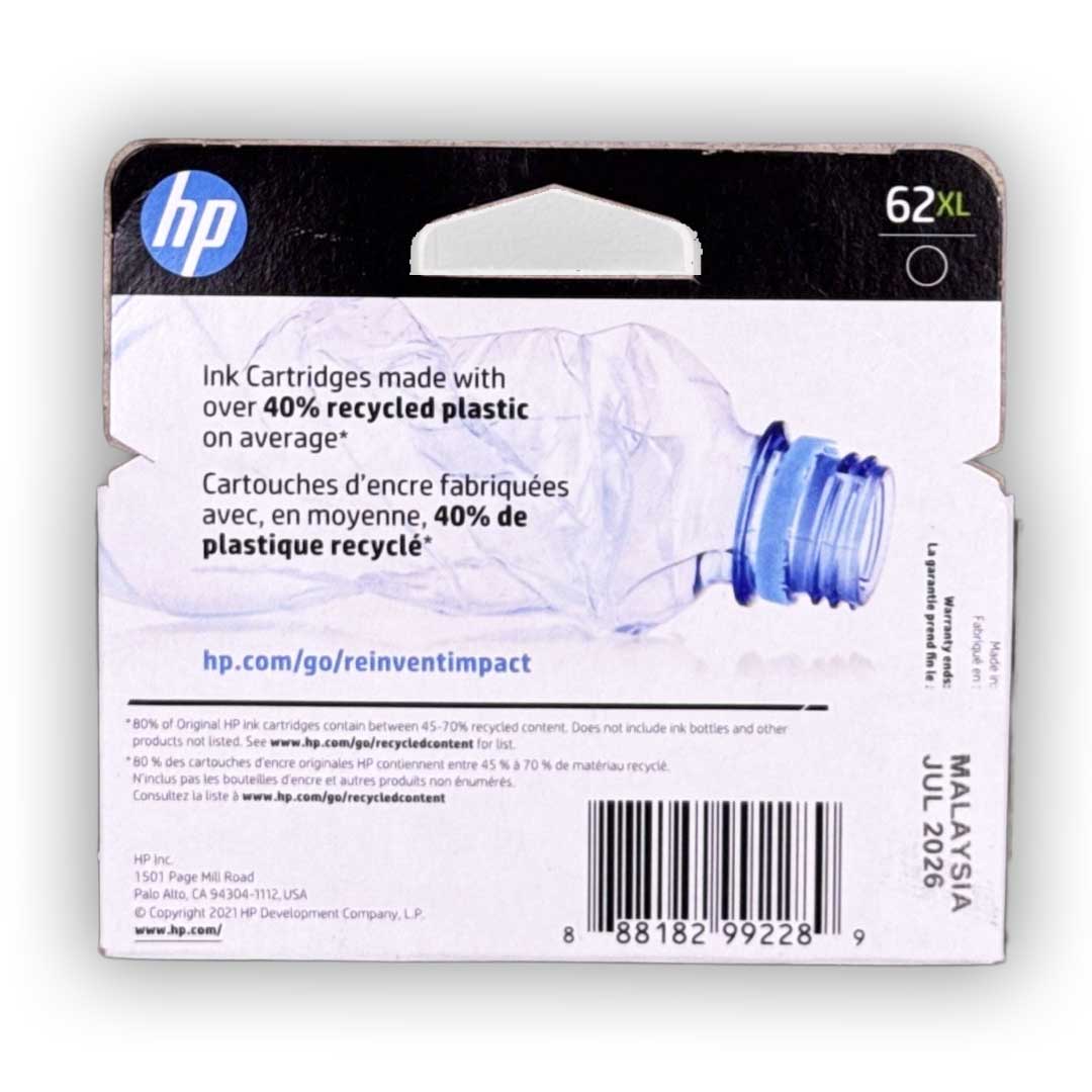 HP 62XL Black High-yield Ink Cartridge C2P05AN