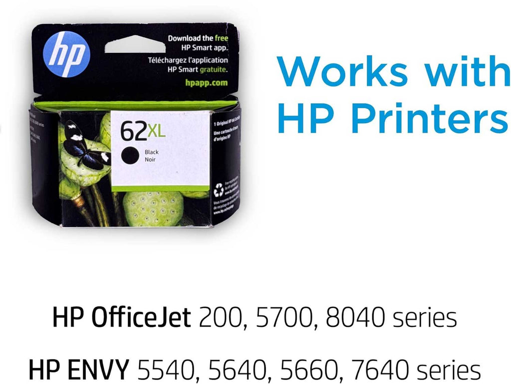 HP 62XL Black High-yield Ink Cartridge C2P05AN