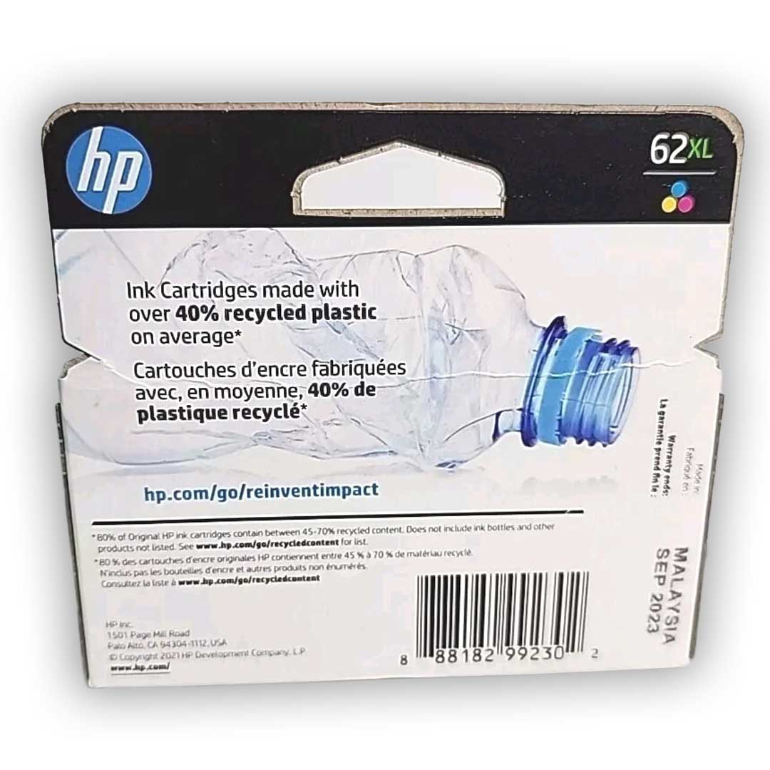 HP 62XL High-Yield Tri-Color Ink Cartridge C2P07AN