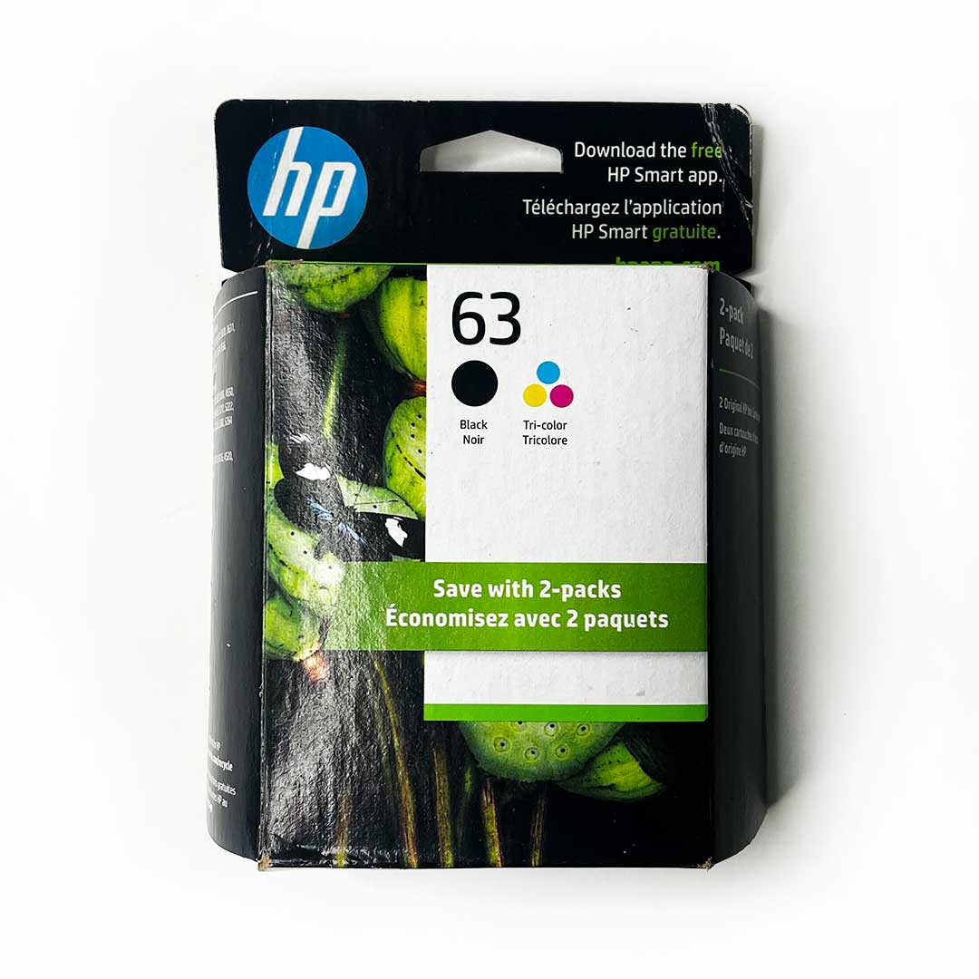 HP 63 Black Tri-color Ink Cartridge 2-pack L0R46AN