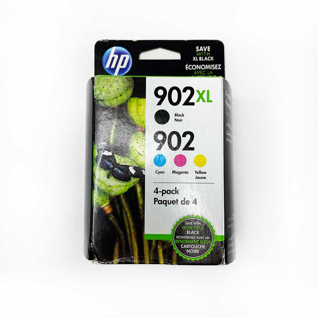 HP 902XL/902 Black High Yield Cyan/Magenta/Yellow Standard Yield Ink Cartridge 4 Pack T0A39AN#140
