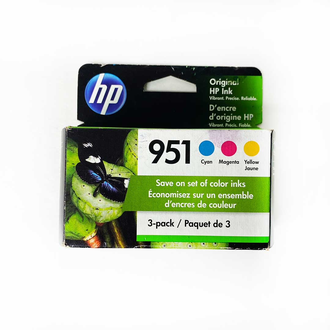 HP 951 Cyan Magenta Yellow Ink Cartridges 3 pack