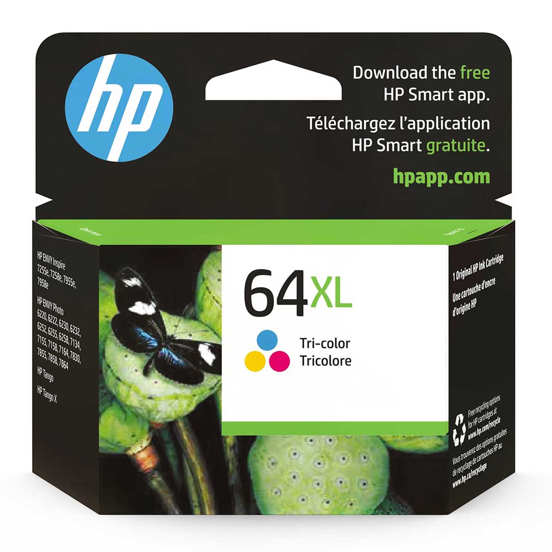 HP 64XL Tri-color Ink Cartridge High-yield N9J91AN