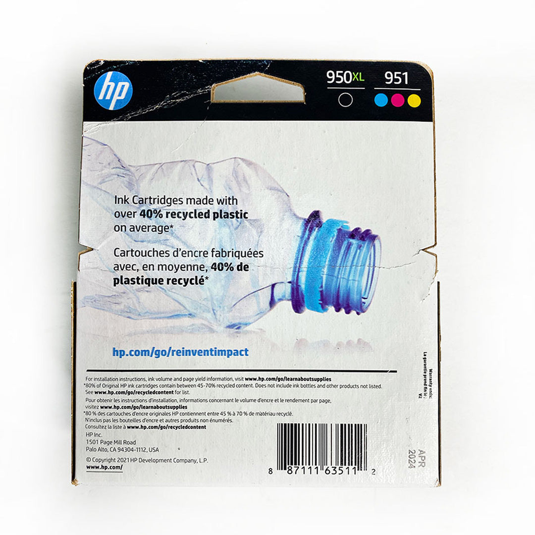 HP 950XL Black 951 Cyan Magenta Yellow Ink Cartridges C2P01FN