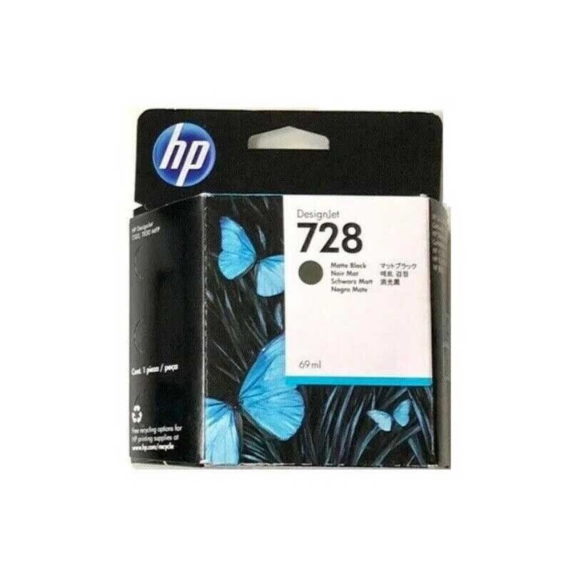 HP 728 69-ml Matte Black DesignJet Ink Cartridge F9J64A